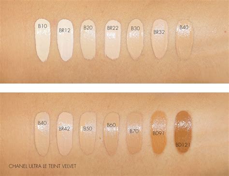 chanel perfection lumiere velvet foundation shades|chanel ultra le teint velvet.